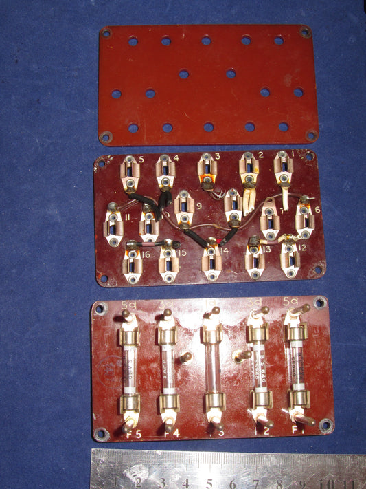 5 WAY, PAXOLIN, MILITARY FUSE HOLDER, EX EQUIPT