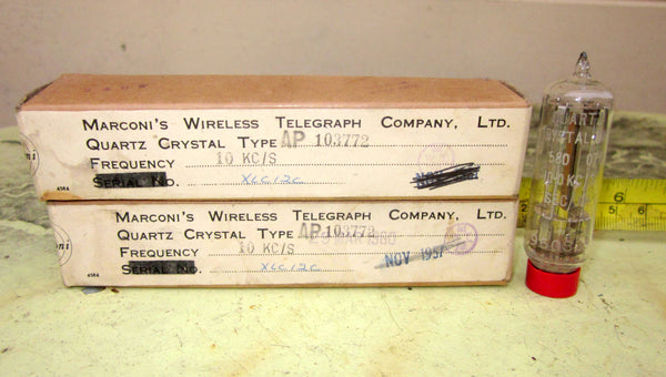 MARCONI WIRELESS TELEGRAPH GLASS B7G CRYSTALS VARIOUS