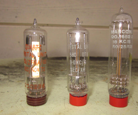 MARCONI WIRELESS TELEGRAPH GLASS B7G CRYSTALS VARIOUS
