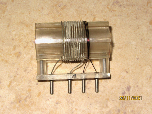 DENCO, RANGE 4, POLYSTYRENE FORMER, 4 PIN COIL, 7 - 19 MHz ,( TUNED 100pF),