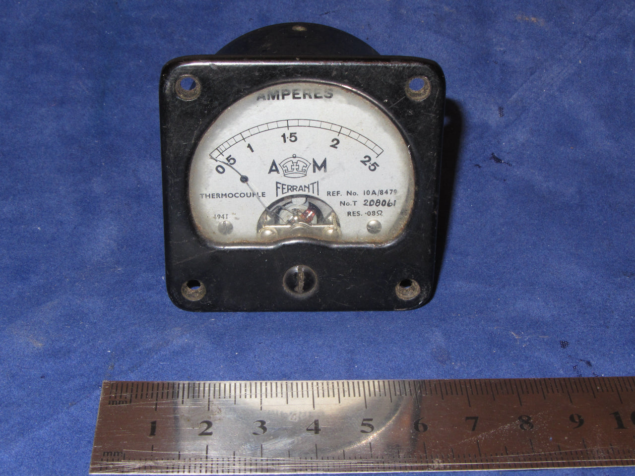 AIR MINISTRY, 10A/8479 ,0-2.5A, THERMOCOUPLE, AMMETER