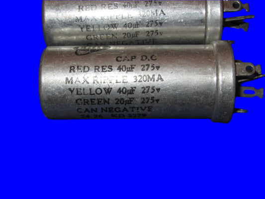 ERIE, TRIPLE SECTION, 40 + 40 + 20uF 275V,  RADIAL CAPACITOR