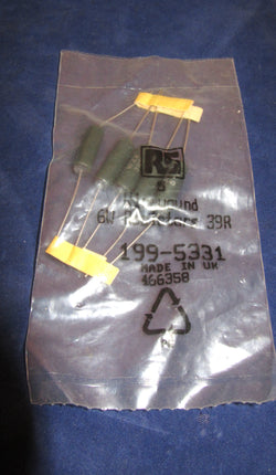 Welwyn ,39Ω, Wire Wound Wirewound Resistor, 39R 7W ±5%, W22-39RJI, PACK OF 5X