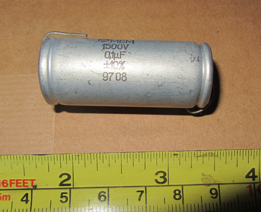 RUSSIAN, MBM, PAPER IN OIL, PIO, AXIAL CAPACITORS 0.1uF  @ 1500V