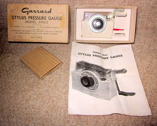 GARRARD SPG3 STYLUS PRESSURE GAUGED BOXED AS NEW