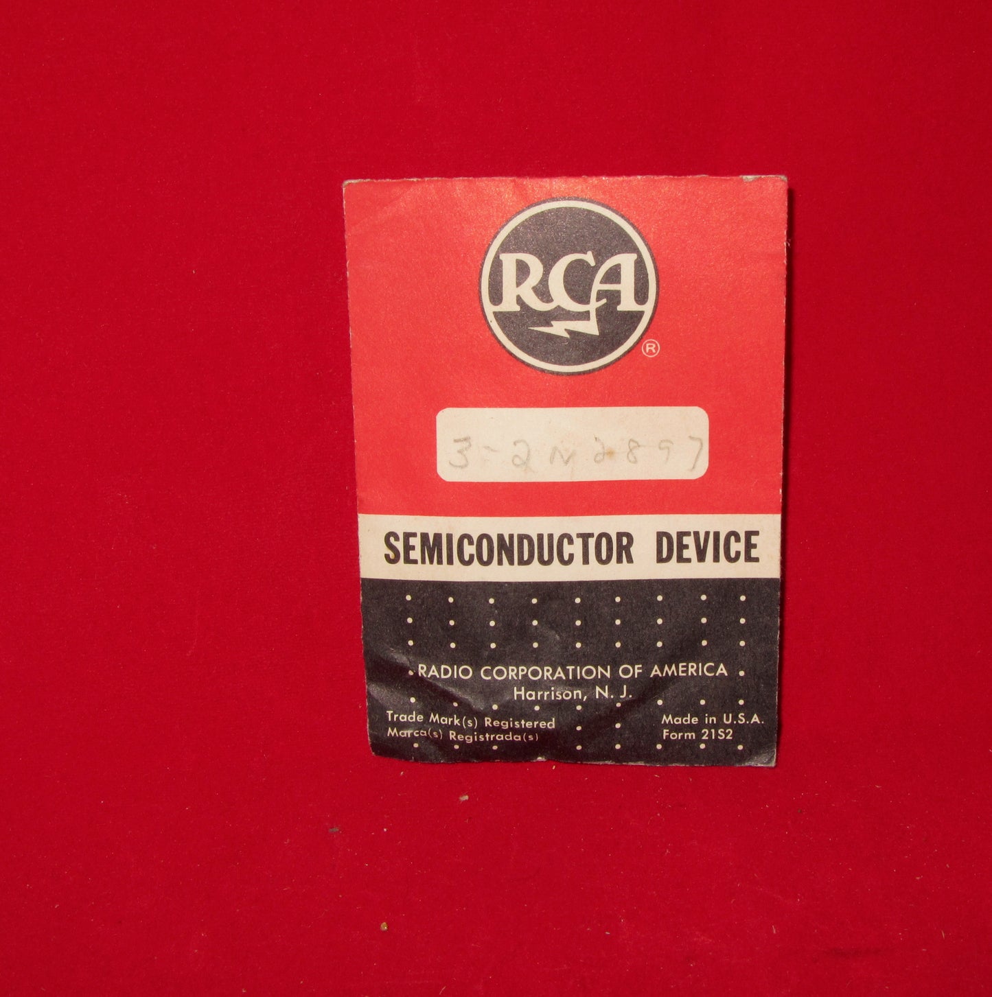 RCA, 2N2897, TRANSISTOR, PACK OF 3, NOS