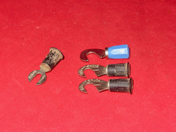 CLIX, HOOKED CONNECTORS, BLUE & BLACK, 4X, AS USED ON AVO TEST LEADS