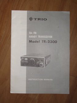 TRIO, KENWOOD, TR-2300, INSTRUCTION MANUAL,