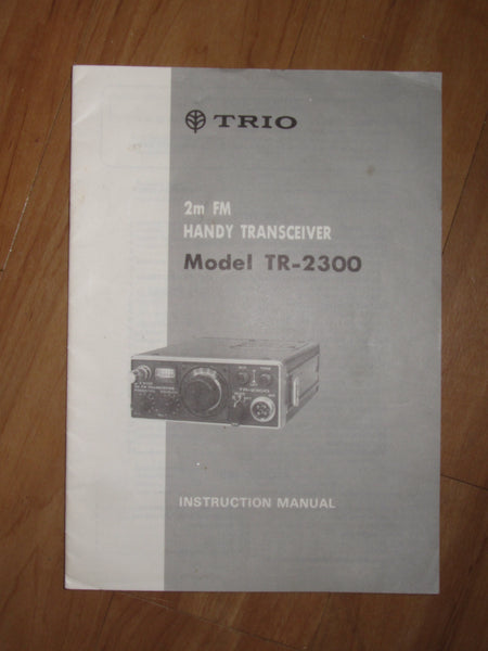 TRIO, KENWOOD, TR-2300, INSTRUCTION MANUAL,