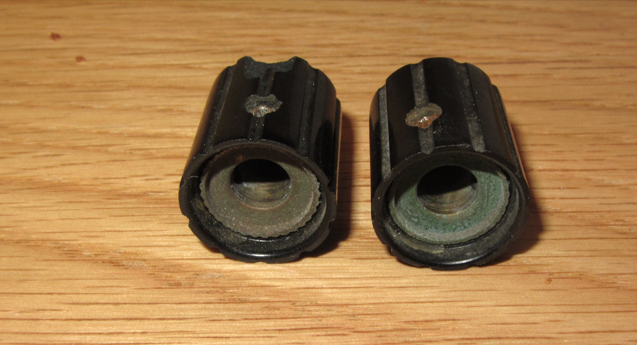 2X 1970s, Hewlett Packard, HP, black knobs, 16mm Dia, 18mm Height
