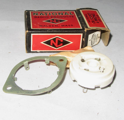 NATIONAL RADIO MALDEN BOXED VALVE BASES FROM 1937 VARIOUS