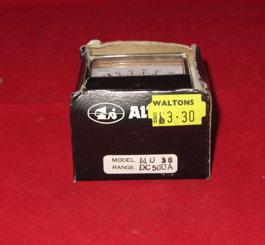 Altai, MU-38, Analogue Panel Meter, D.C 100uA, Part No 14095,  Approx 50 x 45mm