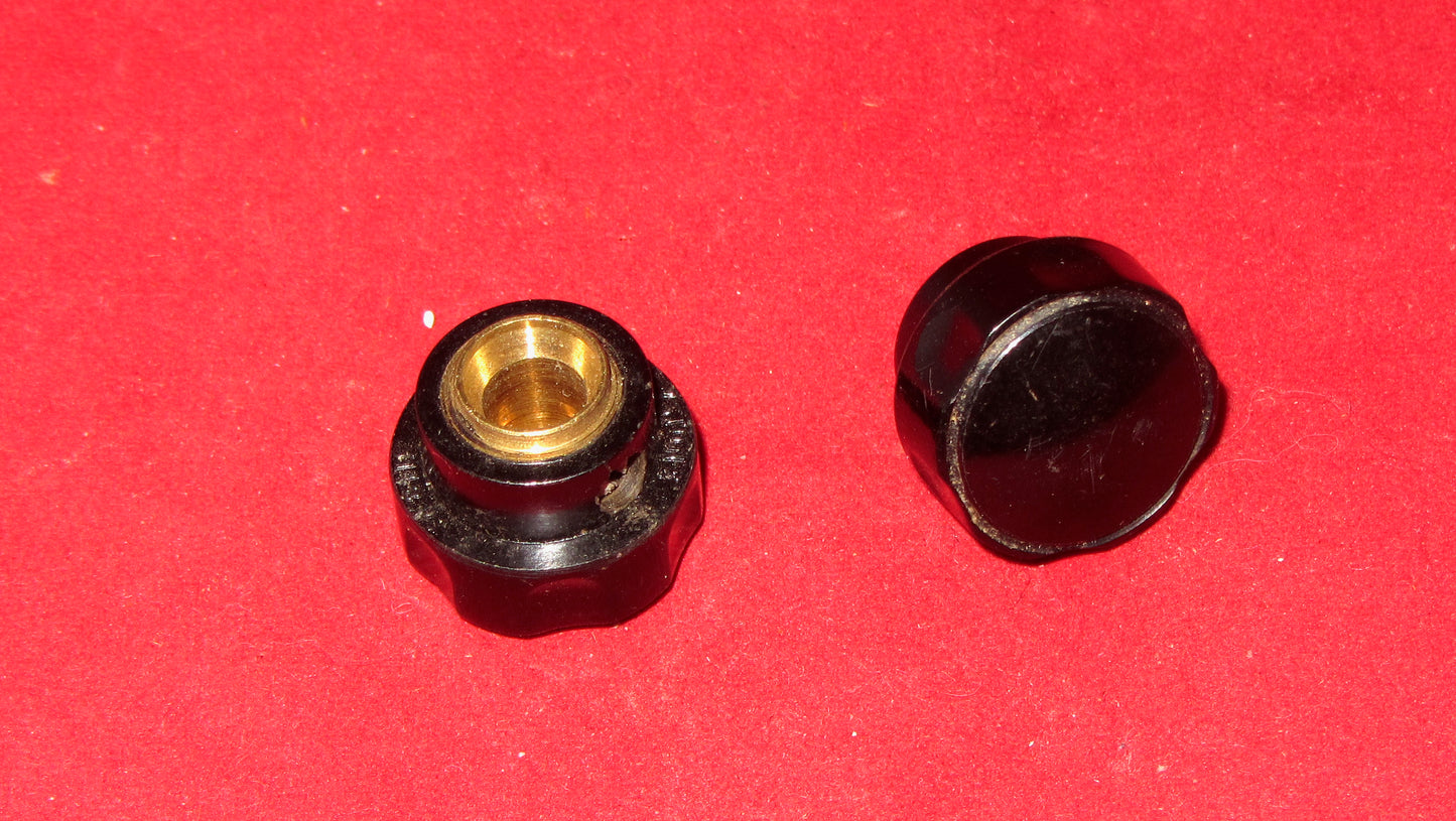 EDDYSTONE , KNOB, BLACK BAKELITE, CAT NO 593, 5148P, 3/4 ins DIA,