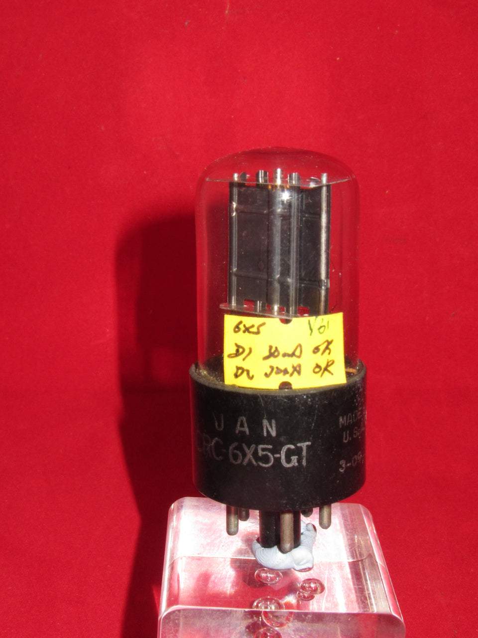 6X5GT, RCA, SMALL LOGO, BLACK BASE, MARCH 1949 PRODUCTION 6X5