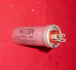 MALLORY, 20 + 20uF @ 350V, ELECTROLYTIC CAPACITOR, NOS, REFORMED