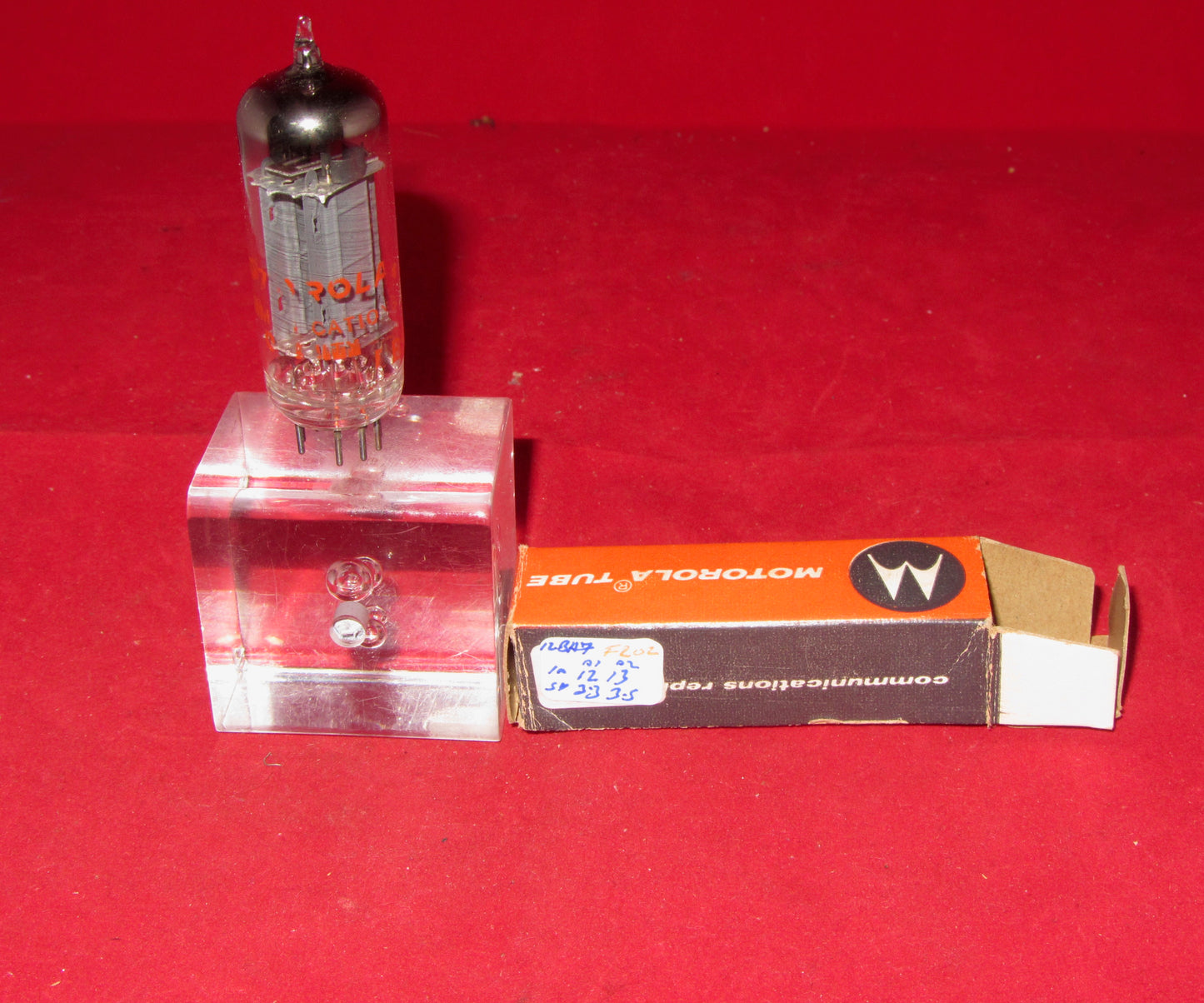 12BH7, MOTOROLA, RED PRINT, BOXED TESTED