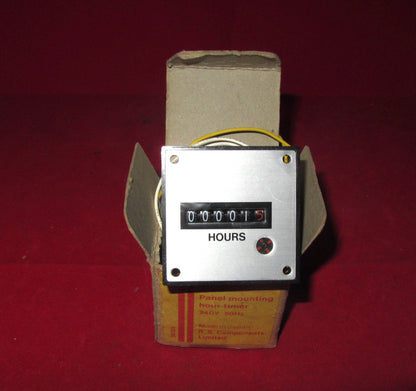 RS,, RADIOSPARES, RESET PANEL HOUR METER, 240V 50HZ, NEW BOXED, 259-735