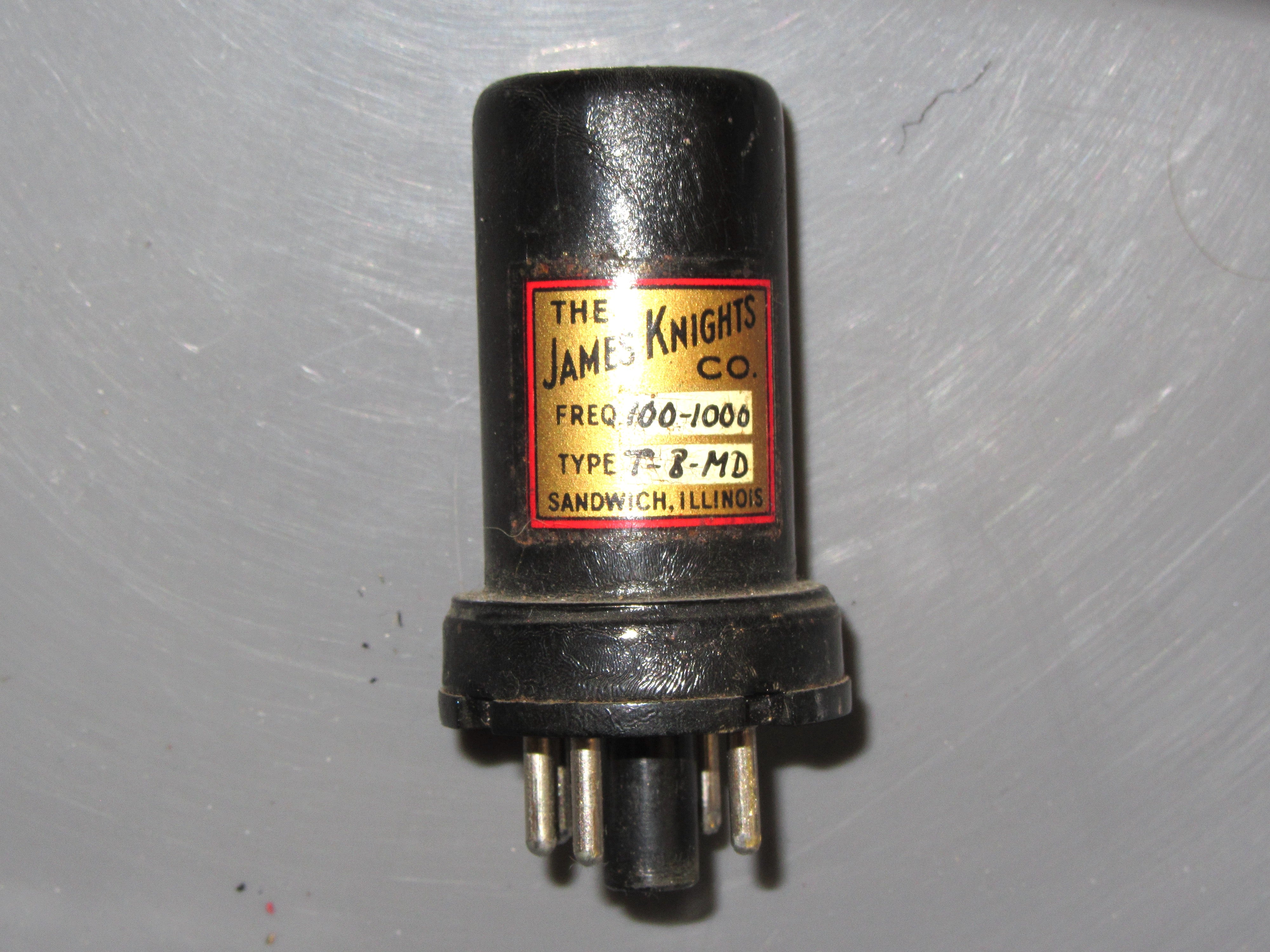 OCTAL BASED, CRYSTAL, JAMES KNIGHTS CO., 100 1000KHZ, MULLARD MAGIC