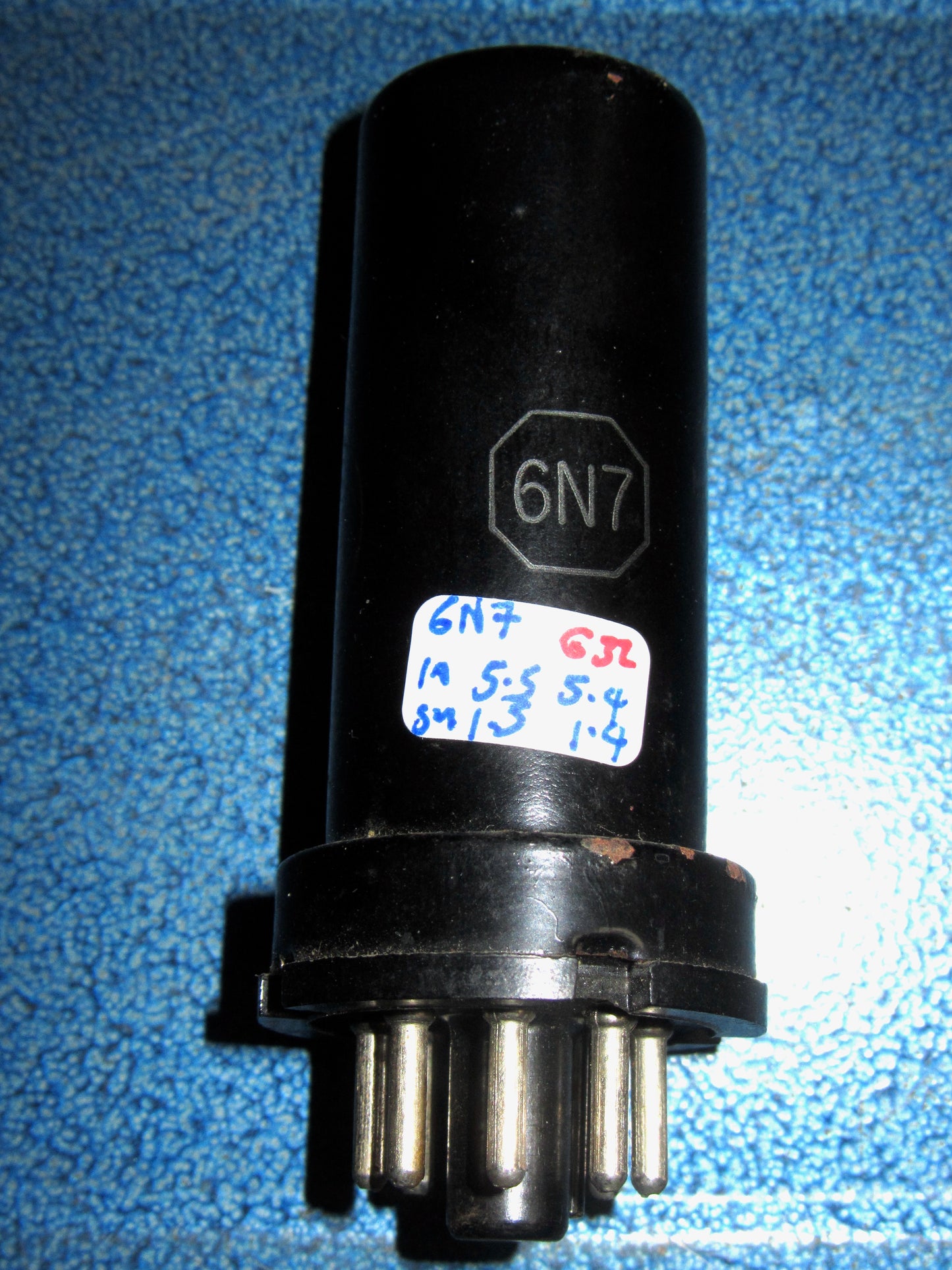 6N7,  RCA, METAL, FEBRUARY 1944 MANUFACTURE