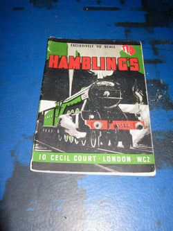 Vintage 1950s Hamblings Exclusively 00 Scale Model Railway Catalogue.