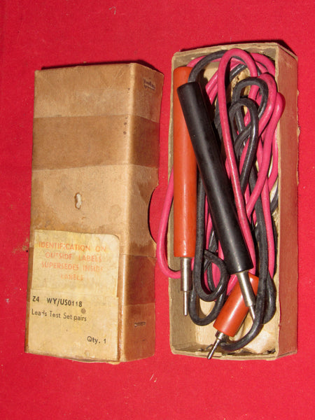 Army, Test Leads, Set Pair, for Test Set, Model 666H, Z4  WY/US0118, Boxed NOS