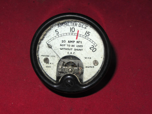 Ammeter DC2, 200A, Military, Moving Coil Meter, c/w Shunt, ZA0149, Dated 1943