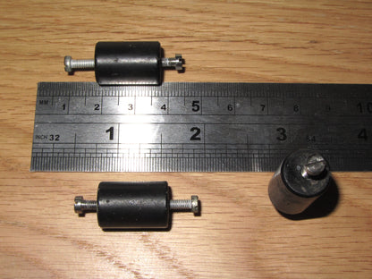 ALUMINIUM STANDOFFS, UNINSULATED, 6BA THREAD EACH END, 19mm LENGTH, 13mm DIA., BLACK ENAMEL FINISH