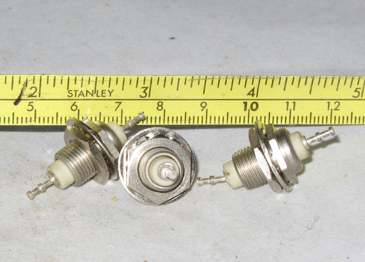 CERAMIC,  METAL THREADED BODY, BULKHEAD FEEDTRHOUGHS,