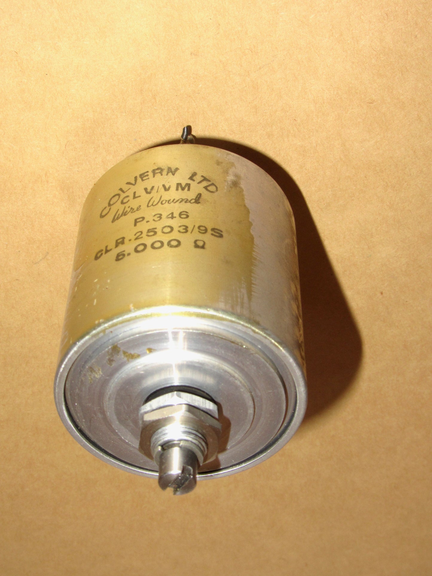 COLVERN, CLR.2503, 10 TURN HELICAL, WIRE WOUND POTENTIOMETERS,  CASE SOLDER SEALED, MIL SPEC, EX EQUIPT, 5 OHM,