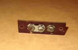 Paxolin, Vintage, 3 Position, Terminal Block, 3 way, ex equipt, possible aerial terminal. marked A & G