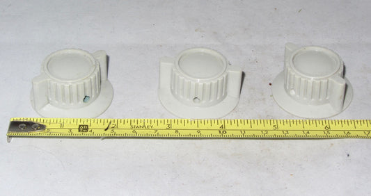 GREY KNOB, KW ELECTRONICS, 41mm DIA,  SKIRTED, 6mm SHAFT