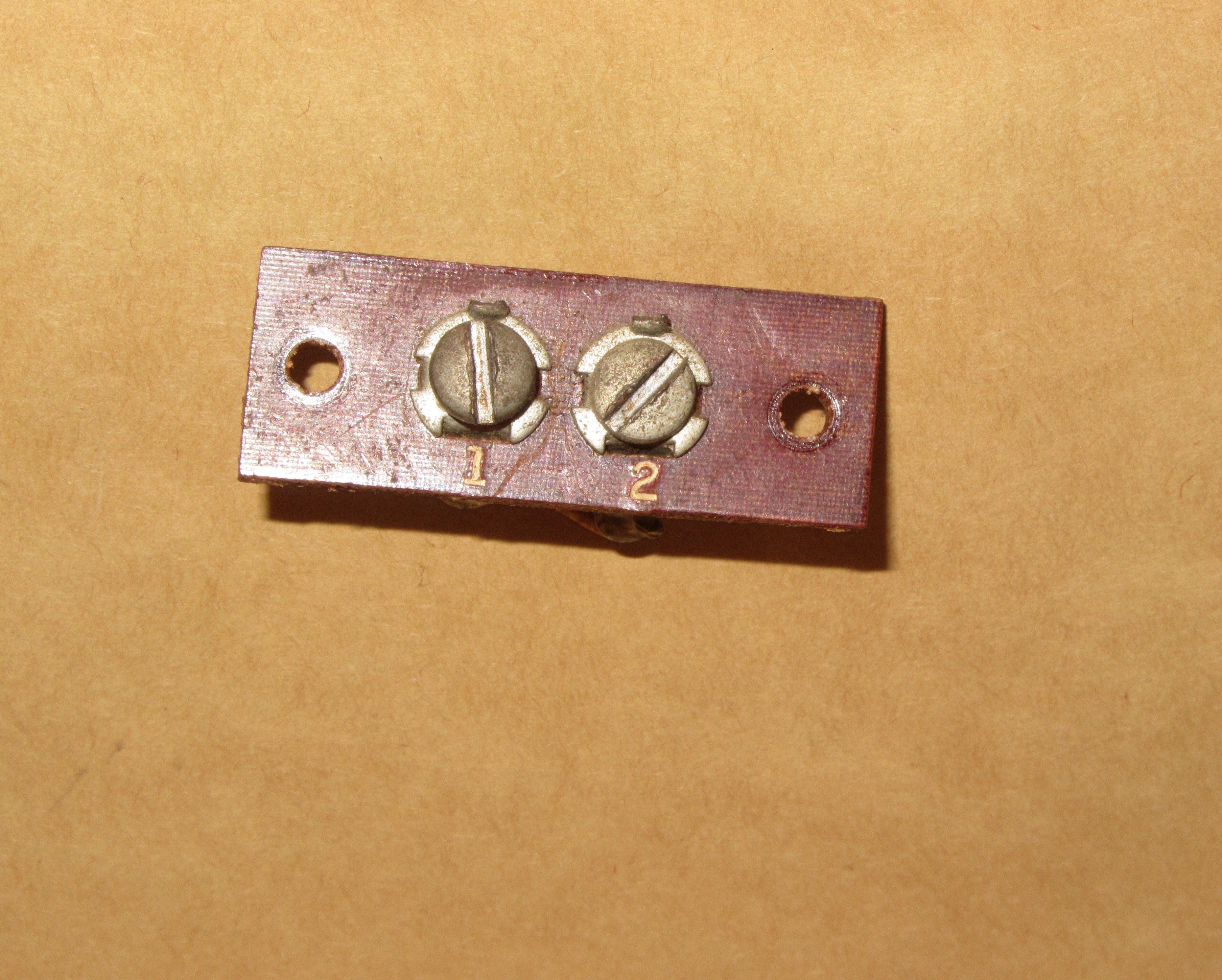 Paxolin Socket Paxolin, Vintage, 2 Position, Terminal Block, 2 way, ex equipt, possib ...
