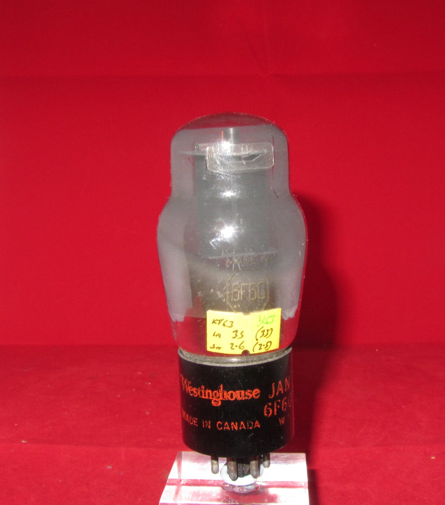 6F6, WESTINGHOUSE, KT63, 1960 MANUFACTURE