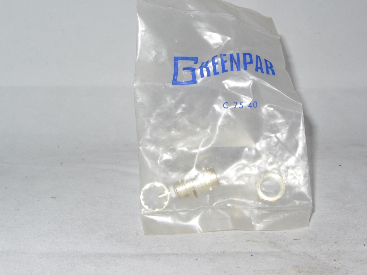 BNC PLUG, CHASSIS MOUNT,  GREENPAR, C75 47,