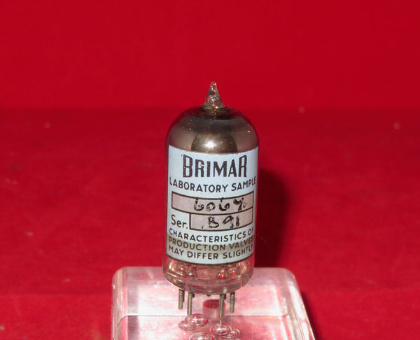 Brimar, Experimental, Laboratory Sample, 16mm Anode,  6067, ECC82  B9A Based, Jan 1956, FULL EMISSION