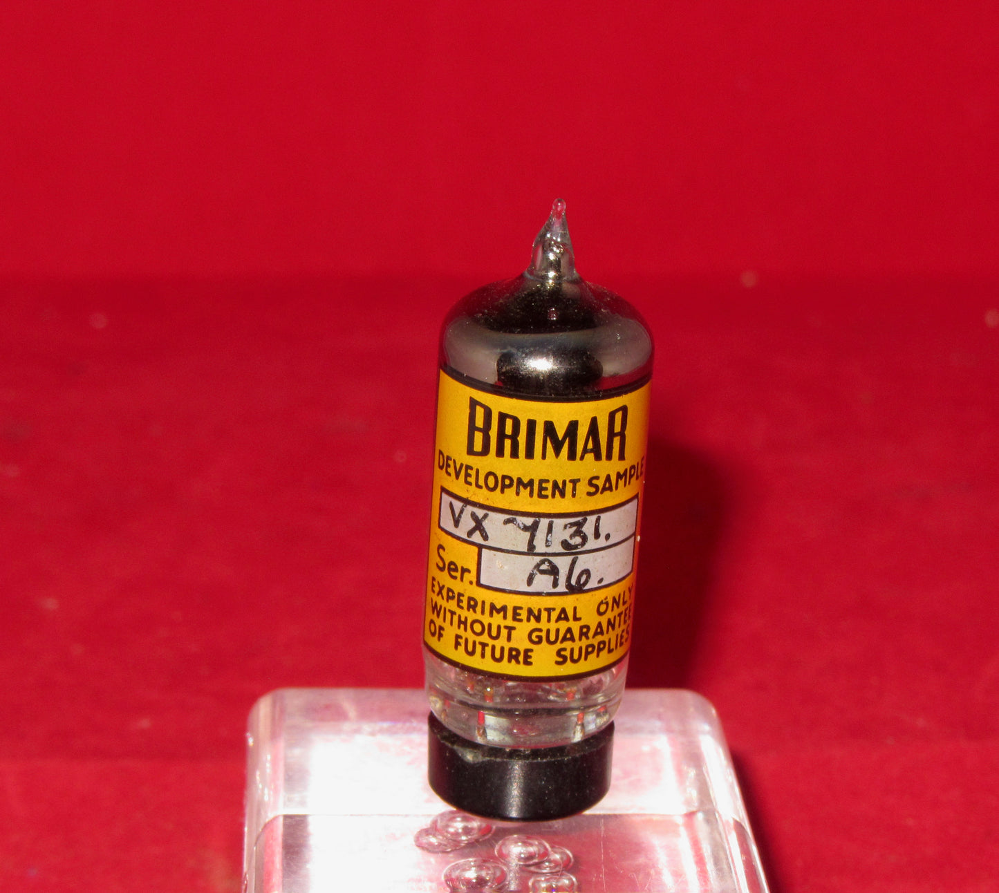 VX7131 Brimar, CV4067, CV471, VX8167  Experimental, Laboratory Sample, Tetrode,  B7G based,  Jan 1956