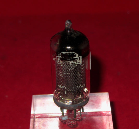EF86, MULLARD, MESH SCREEN, FACTORY CODE, 1582 L4, MBLE BRUXELLES, 1954 MANUFACTURE