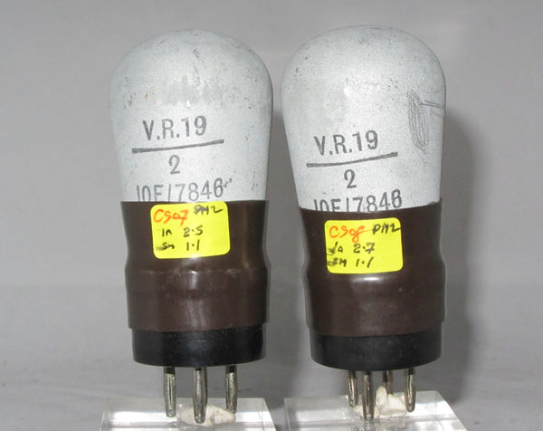 VR19, COSSOR MANUFACTURED, AIR MINISTRY, MATCHED PAIR, PM2, 10E/7846
