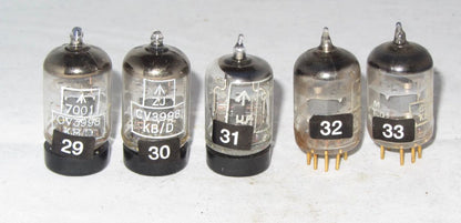 E180F, MULLARD, 5A/170K, 6688, CV3998, EF861
