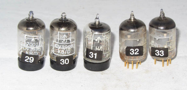 E180F, MULLARD, 5A/170K, 6688, CV3998, EF861