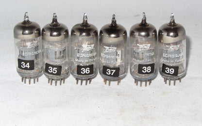 ECF82, ZAERIX BADGED SYLVANIA, TAIWAN MANUFACTURE, 6U8, CV5065