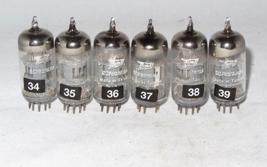 ECF82, ZAERIX BADGED SYLVANIA, TAIWAN MANUFACTURE, 6U8, CV5065