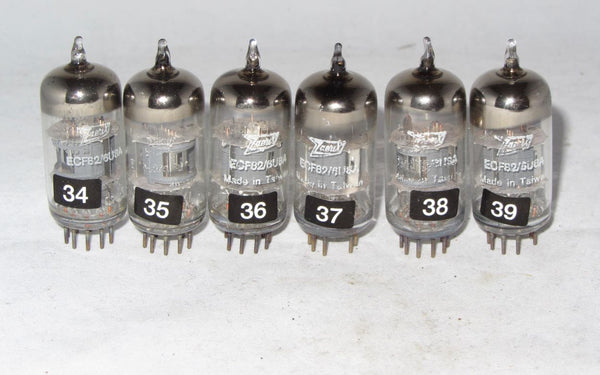 ECF82, ZAERIX BADGED SYLVANIA, TAIWAN MANUFACTURE, 6U8, CV5065