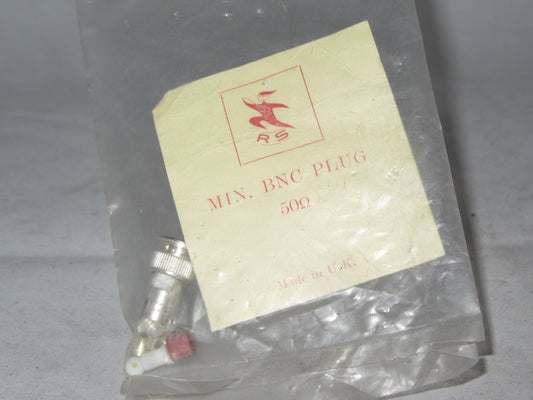 Connector, coaxial, Miniature BNC, free plug, 50 Ohm, RS 455-696