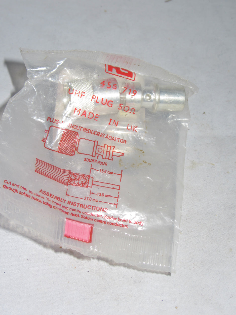 NEUTRAL , UHF-FREE PLUG , 455-719 , RS Components