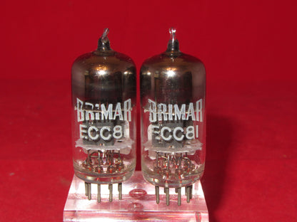 ECC81, MATCHED PAIR OF BRIMAR 1960S MANUFACTURE