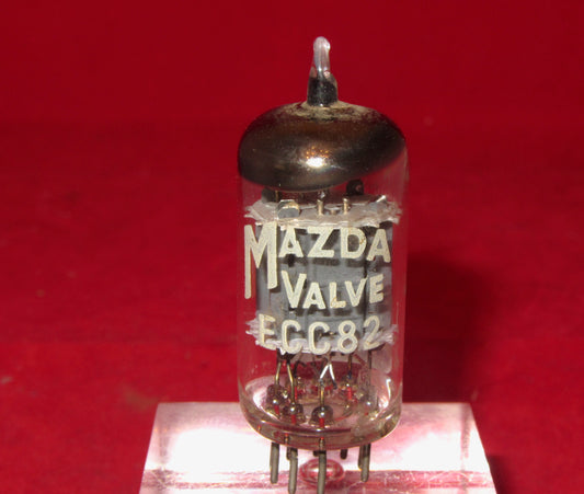 ECC82, MAZDA, WHITE PRINT, 1960S MANUFACTURE