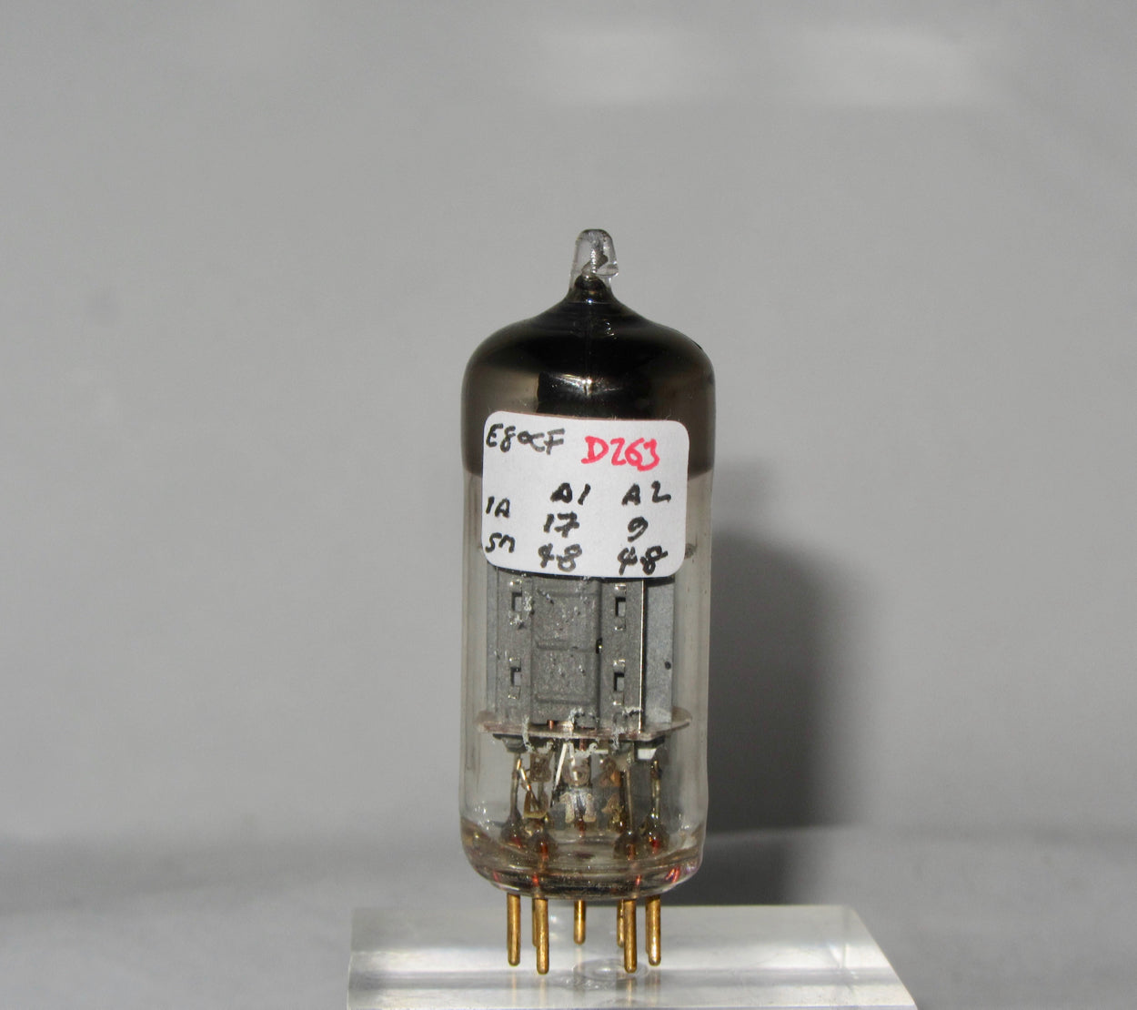 E80CF, MULLARD, NEW SHIELD, WHITE PRINT, BLACKBURN, BG2 D1I4 CODE,