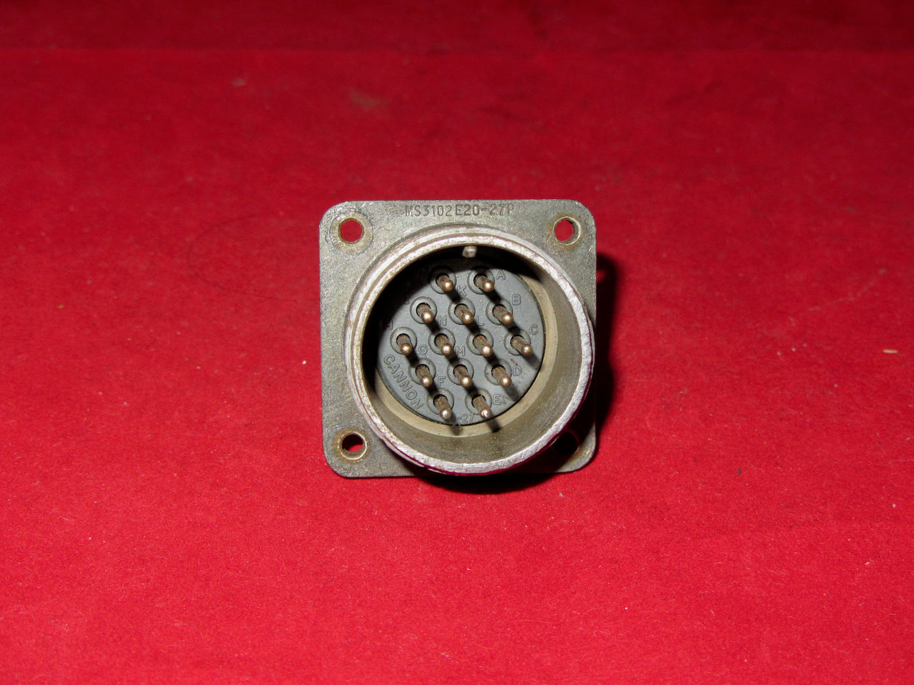 CANNON, ITT, CA-COM INDUSTRIAL CONNECTOR, 14 PIN, CA2020-27P, NOS