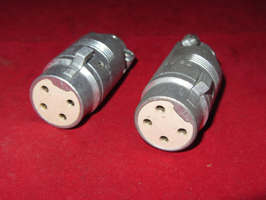 CANNON, ITT, EX BBC, EP4-11, EP4-12, CABLE MOUNT MAINS PLUG, 4 PIN SOCKET